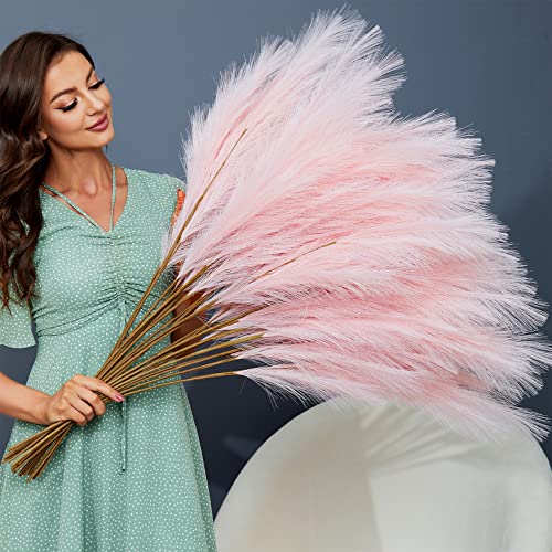 FOTEEWL 8 PCS Faux Pampas Grass Decor 38'/3.1FT...