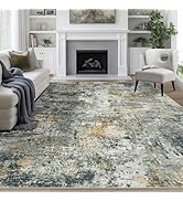 8x10 Area Rugs for Living Room Rug Washable: Abstract Large Rug for Dining Room Bedroom Carpet No...