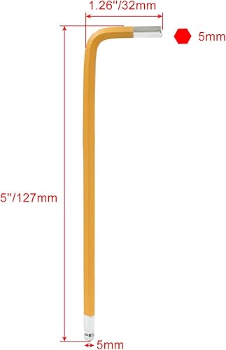Miniatura 5 de Juego de llaves Allen de extremo de bola naranja de 0.197 in, 25 ángulos, 4 piezas