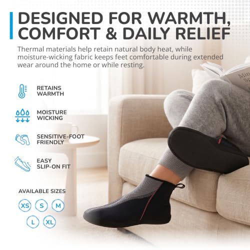 Image of Thermoskin Circulation Thermal Slippers, Black