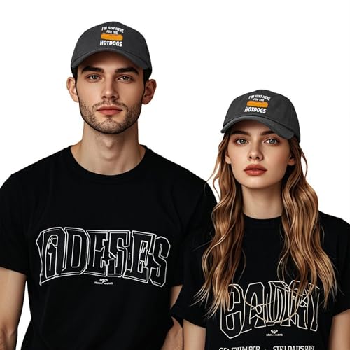 Image of I'm JUST HERE for The Hotdogs Hats for Men Baseball Caps Trendy Washed Workout Hats Light Weight