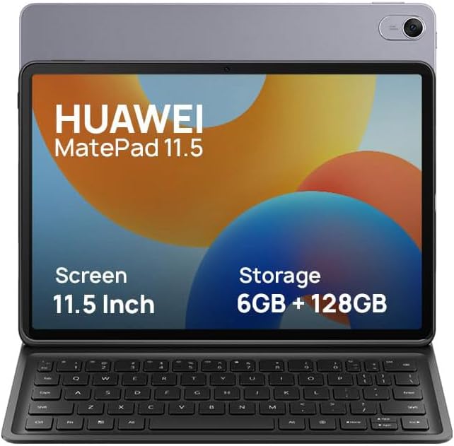 HUAWEI MatePad 11.5 Tablet, 11.5-inch 2.2K FullView Display, 6GB+128GB, with Smart Keyboard, 7700 mAh Battery, Camera 13MP, Wifi, HUAWEI Notes, Gray + M-Pen FOC