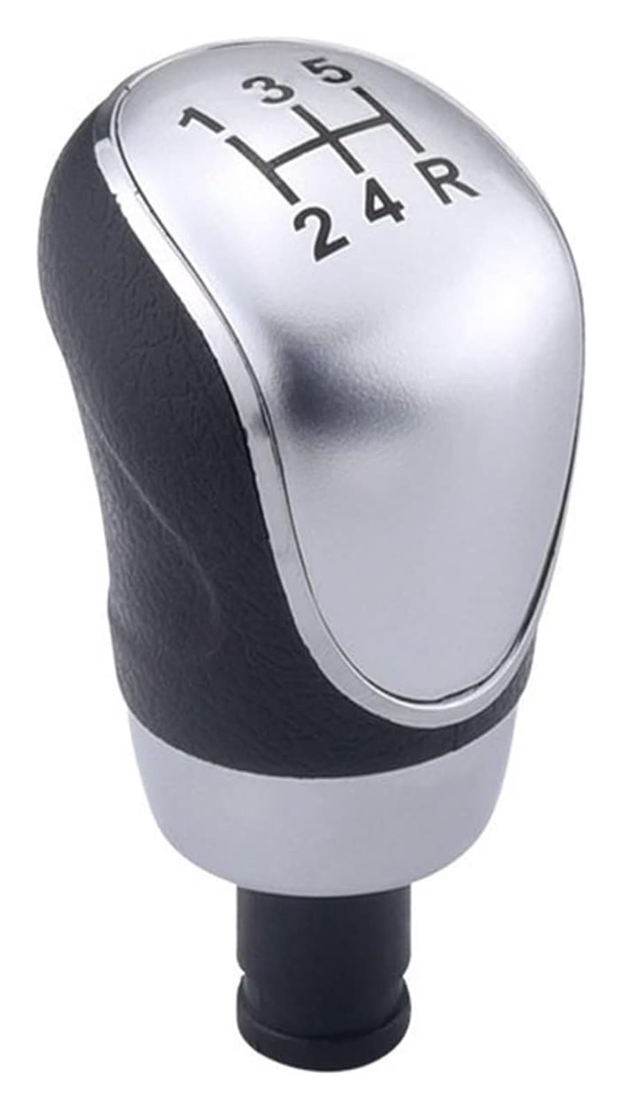 Jsrvqkms S5silver Car Gear Knob For Focus 2 Mk2 Fl Mk3 Mk4 Mk7 For Mondeo For Galaxy Manual Silver Black Gear Shift Knob 5 6 Speed Gaiter Boot(S5silver)
