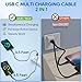 UCEC 6.5FT Dual USB C Cable, 2 in 1 USB A to USB Type C Splitter Charging Cable, Multi Split USB C Charging Cable Wire, Braided Nylon Double USB C Cord Compatible with Samsung Galaxy Tablets 1 Pack