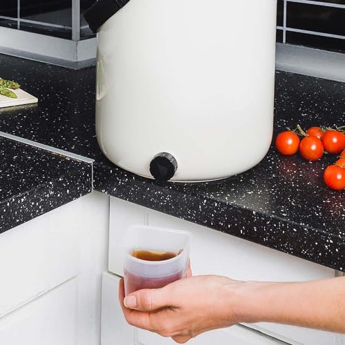 Skaza Bokashi Organko 2 (9,6 l) | Küchenkomposter aus recyceltem Kunststoff mit Gäraktivator, 1 kg (cremefarben)