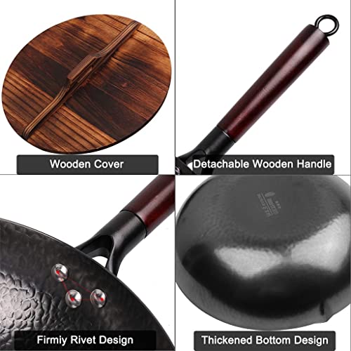 Wok de Acero al Carbono 12.5" con Tapa miniatura 4