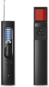 Hidden Camera Detectors, Hidden Devices Detector, Spy Camera Detector, Bug Detector, RF Listening Device Detector, Car GPS Tracker Detector, 5 Levels Sensitivity, 4 Professional Modes,25H Working Time