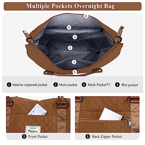 SYCNB Travel Duffel Bag for Women, Gym/Weekender/Carry-On Bags with Toiletry Bag & Adjustable Strap,Personal Item Bags3