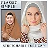 2 Pièces Turban Hijab Foulard Respirant Bonnet Musulman Extensible pour Femme (Noir, Gris) #4