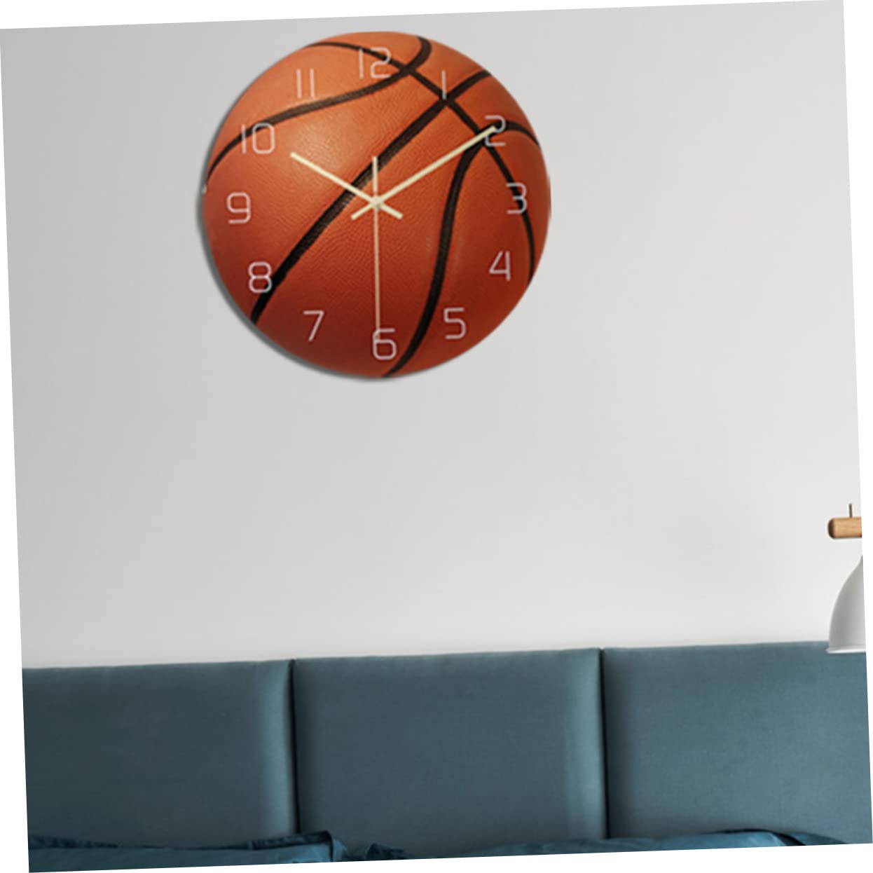 Artibetter Vintage Ball-Design Wanduhr - Retro Basketball-Dekor für Kinderzimmer - HeimKunst Stille 3D FußballUhrwerk