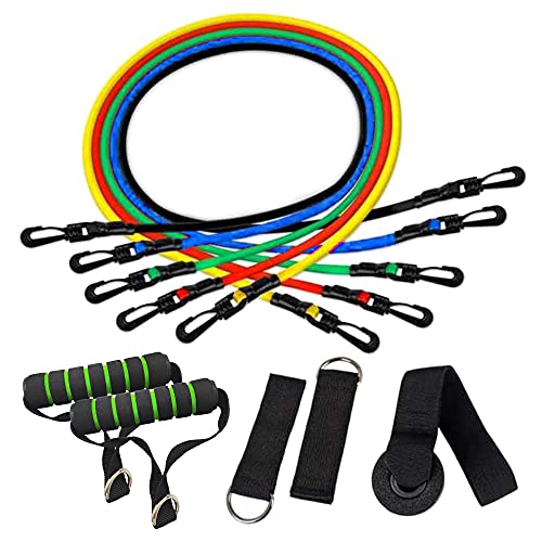 Splenssy Weerstandsbanden leg trainingsbanden vast, inclusief 5 stapelbare oefenbanden met deuranker, 2 schuimrubberen… - Image 8