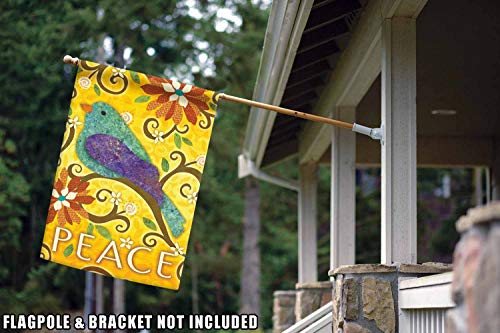 Toland Home Garden 1010071 Bandeira de pássaro da paz 71 x 101 centímetros Bandeira de jardim de pás