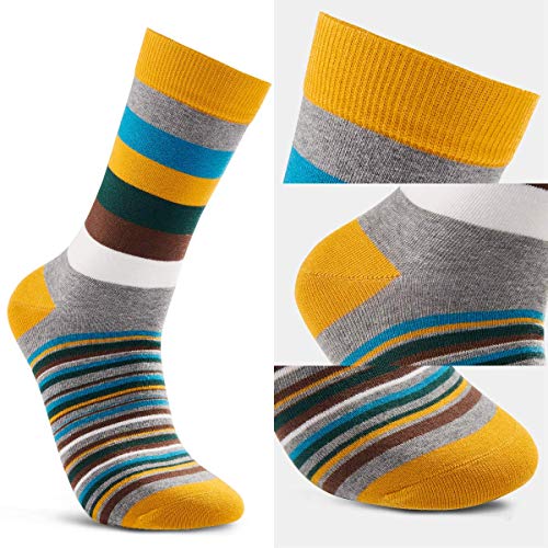 Image of HHX YONLEE Dress Socks 5 /6 /10 Pairs Crew Argyle Colorful Cotton Novelty Casual Happy Fun