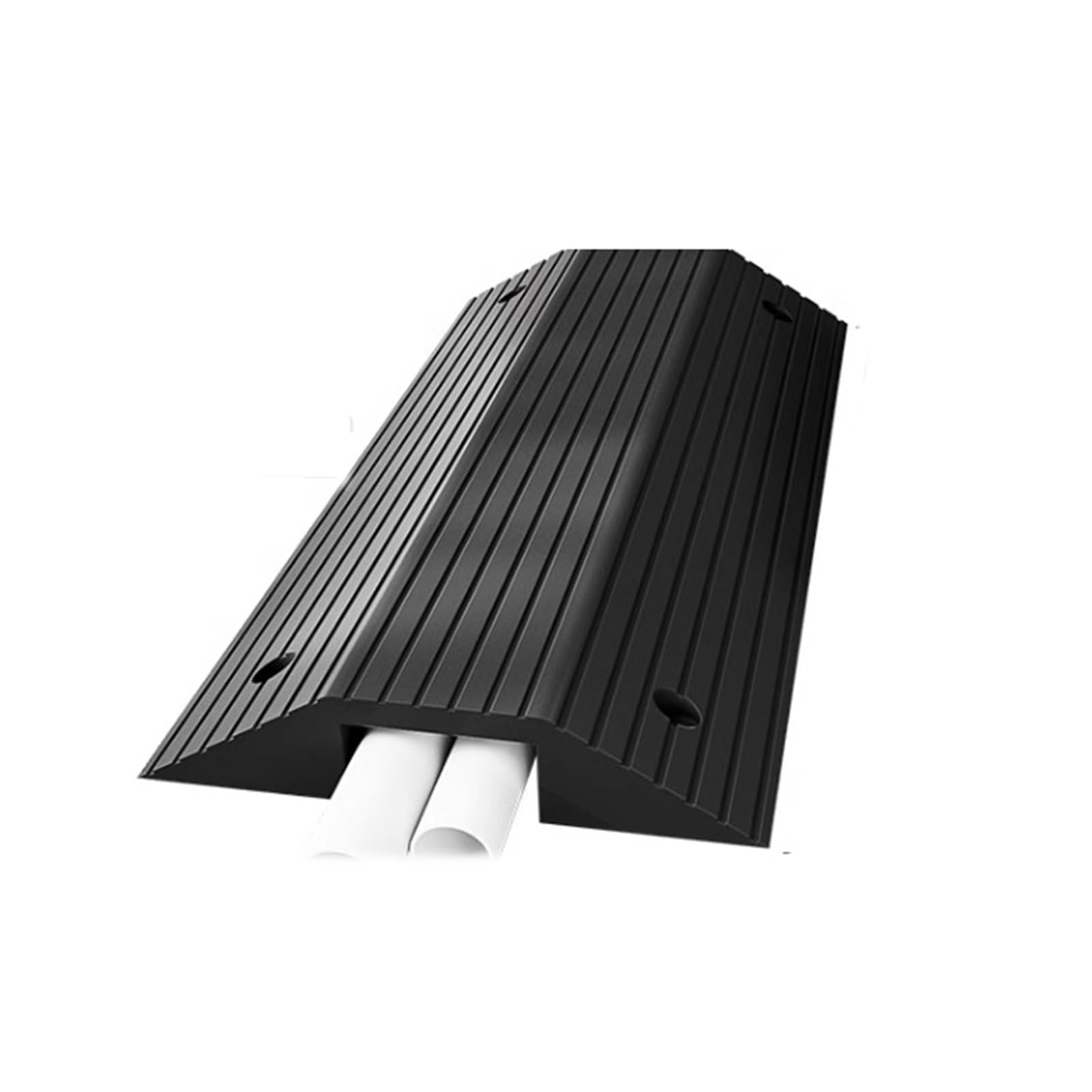 Bridge Ramp-Rubber Threshold Curbside Bridge Ramp，Non-Slip Driveway Curb Ramp Protect Wires And Water Pipes(1pcs)