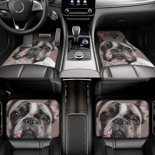Alfombrillas de coche bulldog francés para viajes familiares y trayectos con mascotas 7
