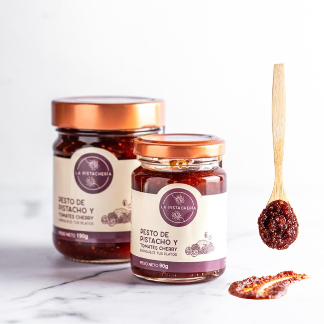 Pesto de Pistacho y Tomates Cherry Gourmet Salsa Artesanal para Pasta 90 g