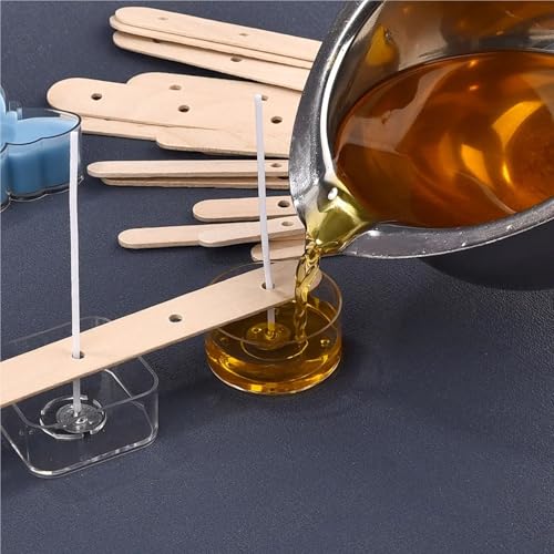 Soporte para mechas de cera de madera para velas, 300 pcs miniatura 4
