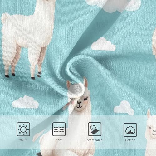 Toddler Briefs, Cute White Llamas Cotton Girls Underwear, 2T–8 Years3