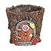 SIGNALS Fairy Door Cement Flower Pot - Garden Gnome House Tree Stump Planter