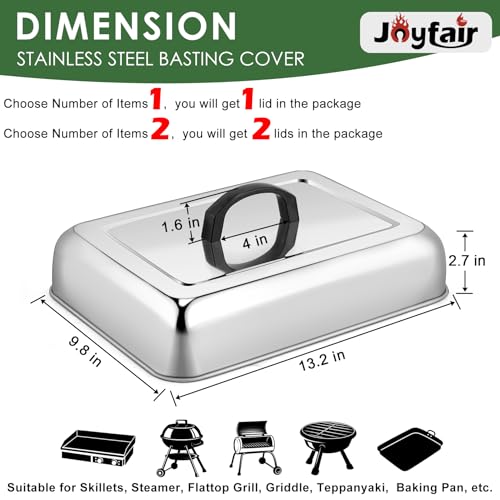 Joyfair Dome para derretir queso para parrilla, set 2 pcs miniatura 2