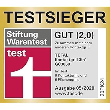 Tefal 3in1 Elektrischer Kontaktgrill mit Überback-Funktion und Tischgrill/BBQ Aufklappbar doppelter Grillfläche + Optigrill Hamburgerpresse, Antihaft Grill Platten 2000 Watt, Silber – Bild 3