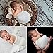 Aniwon Baby Photo Props, 2Pcs Long Ripple Wraps DIY Blanket Newborn Wraps Photography Mat for Baby Boys and Girls (Grey & Milk White)