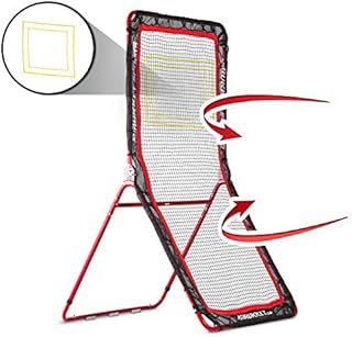 Rukket 4x7ft Lacrosse Rebounder Pitchback Training Screen | Practice Catching, Throwing, and Shooting