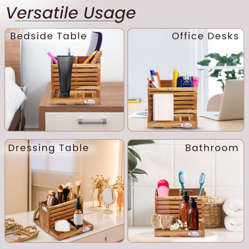 Image of CARTADEN Utensil Caddy Stand /Picnic Cutlery Holder /Silverware Caddy for Countertop / /Flatware Organizer /Spoon Fork Napkin Holder /multi-pose Organizer for Kitchen Office Bathroom Bedroom