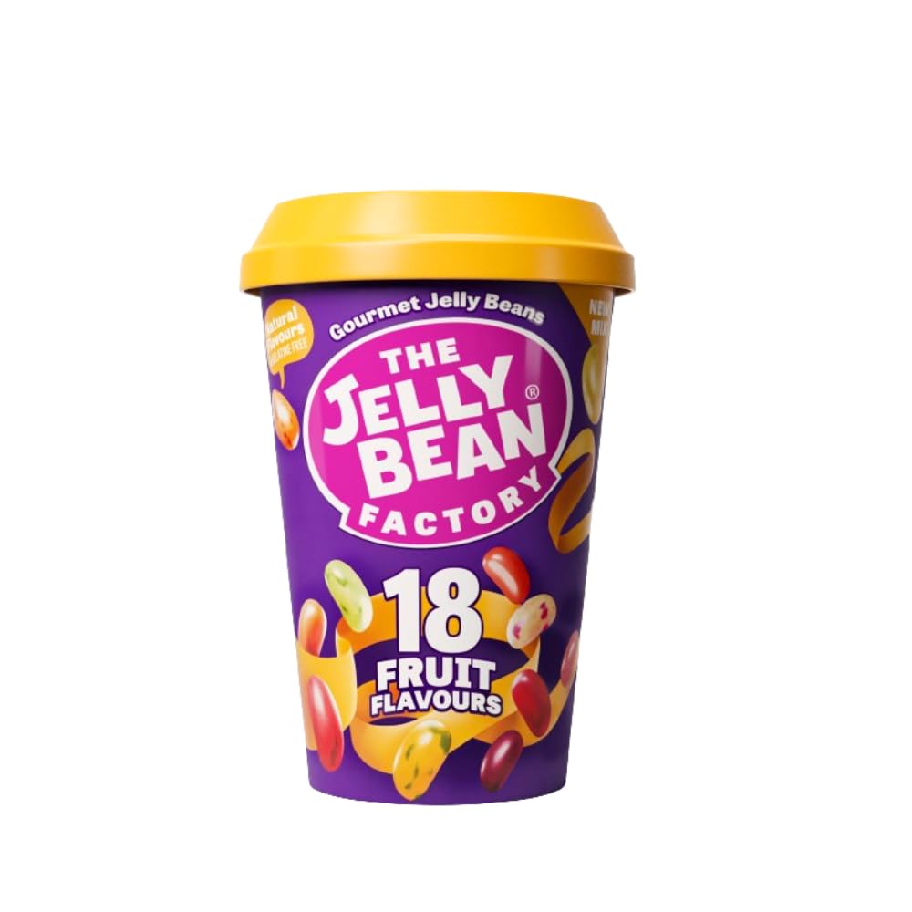 The Jelly Bean Factory 18 Fruit Mix Flavour Candy | Assorted Natural Jelly Candy | Jelly Bites Candy | Ireland |100% Veg | Gelatine Free| Natural Flavours | Natural Coloured | No Preservatives - 200 gm (Pack of 24)