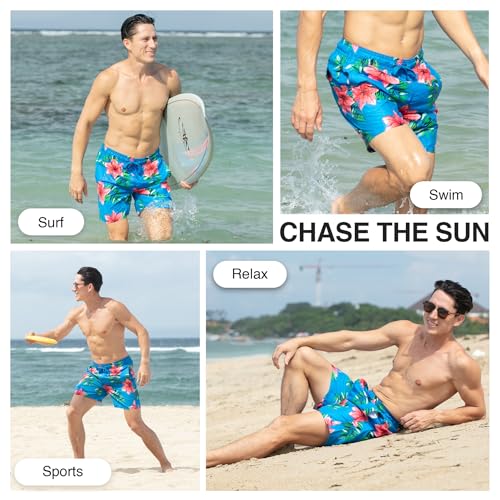 Image of Kanu Surf Men's Big Viper Extended Size Stripe Swim Trunk