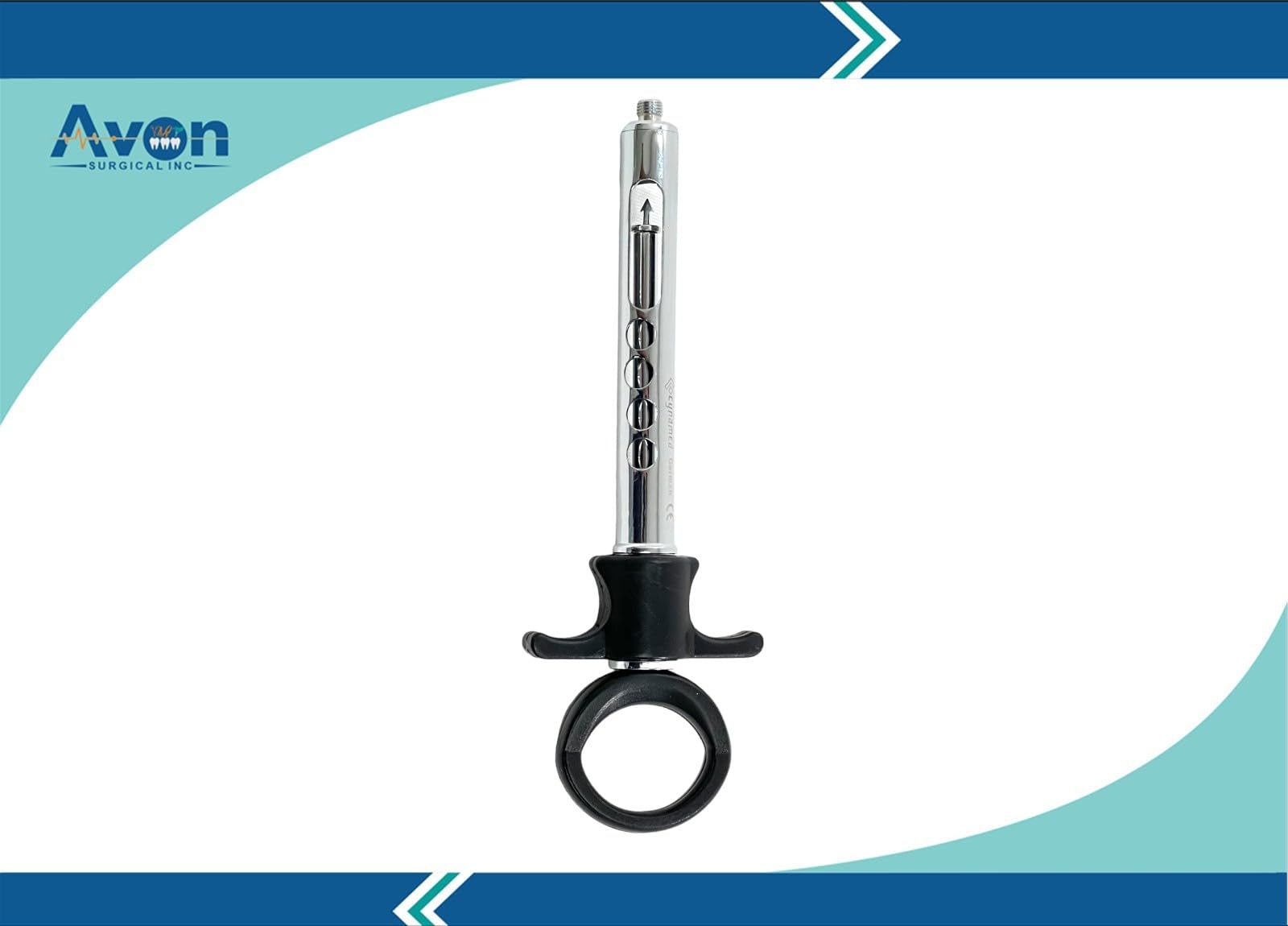 5 Pack | Self-Aspirating Dental Anesthetic Syringe 1.8mL with Plastic Handle & Center Arrow-Tipped Rod | Premium German Stainless Steel Dental Instruments (1.8mL - Black - 5 Pack)