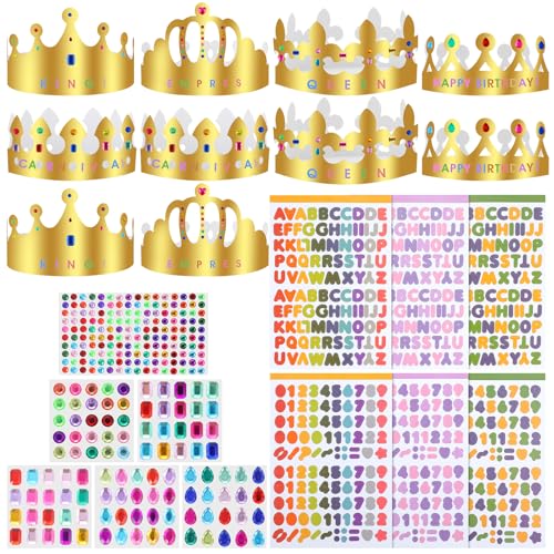 Elegaperma 22 Pcs Paper Crowns for Kids to Decorate Creative Crown Craft