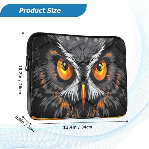 Funda para portátil de 13-14 pulgadas con diseño de búho vintage miniatura 3