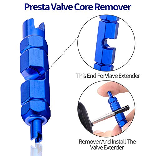 Hapleby Premium Bike Valve Core Remover Tool For Schrader And Presta, Tire Valve Repair Tool Kit, Including 2Pcs Presta And 4Pcs Schrader Valve Core #TOP3