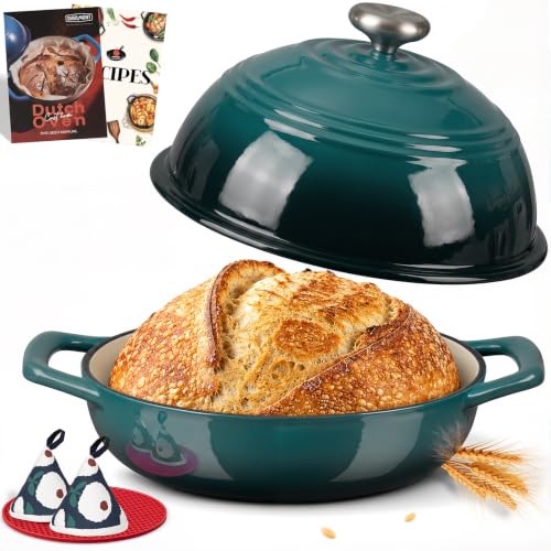 Overmont Enameled Cast Iron Dutch Oven 6QT Bread Oven with Dome Lid Recipe