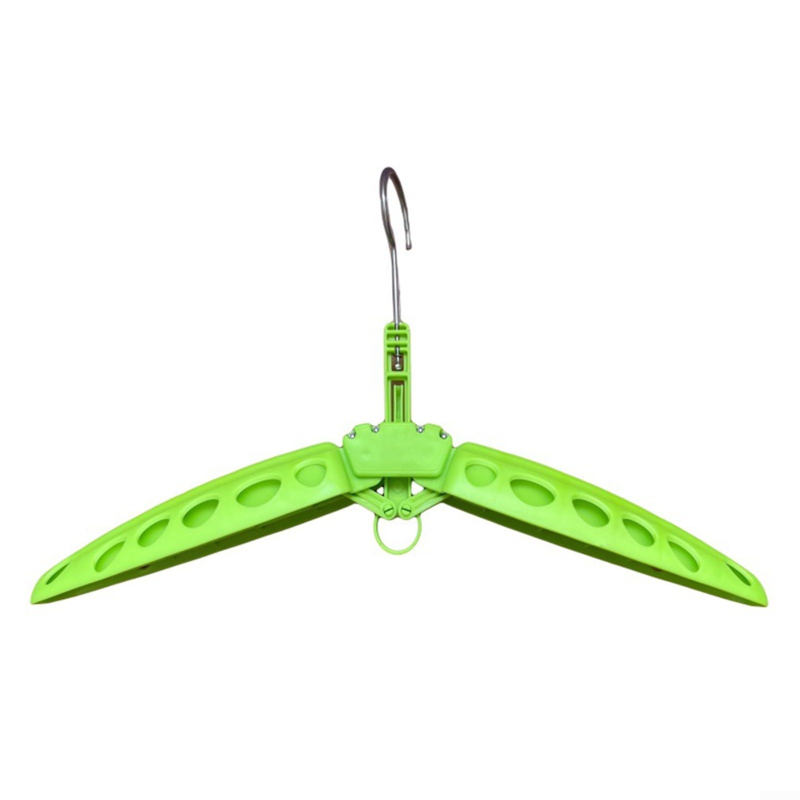 Percha para traje de neopreno, diseño plegable de flujo de aire de plástico resistente para surf, traje de buceo, accesorio de secado verde (verde)