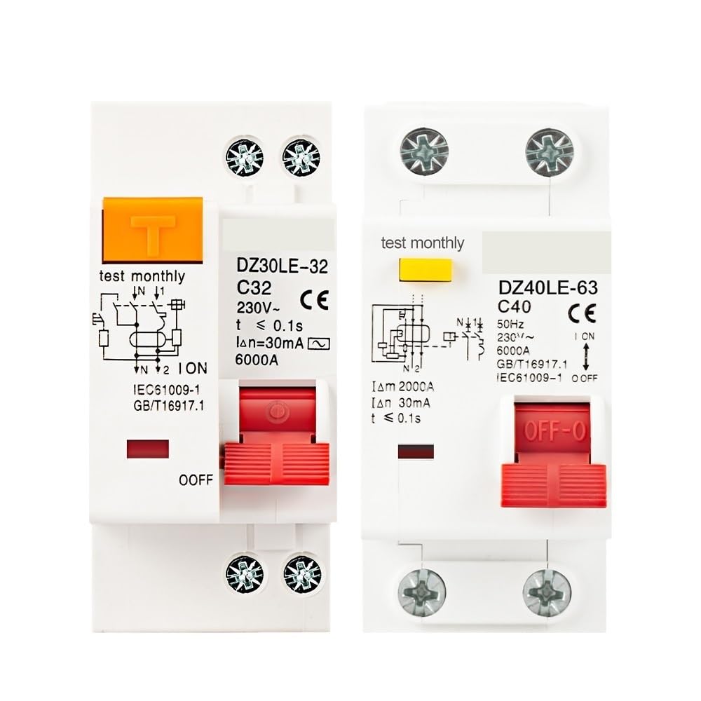 DZ30LE DZ47LE EPNL DPNL 230 V 1P + N Wyłącznik różnicowy z zabezpieczeniem nadprądowym i zwarciem RCBO MCB 6-63A (40A)
