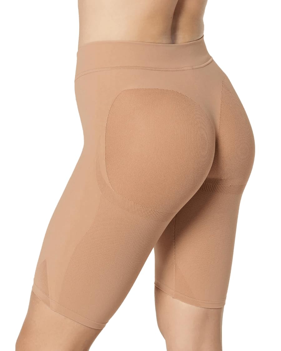 Leonisa Seamless Shapewear High-Waisted Butt Lifting Capri or Shaper Shorts Thigh Slimmer Girdle for Women Tummy Control