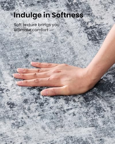 AMADA HOMEFURNISHING 9x12 Area Rugs for Living Room, Modern Large Area Rugs with Non-Slip Backing & Low Pile, Neutral Soft Washable Rug for Nursery, Bedroom, Dinning Room, Playroom, Grey - Image 9