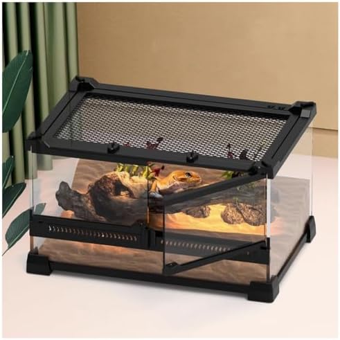 30x30x30cm Reptile Terrarium Tank - Bearded Dragon, Lizard, Snake, Leopard Gecko & Chameleon Cage - Ideal Reptile Lounge for Pet Habitat & Environment