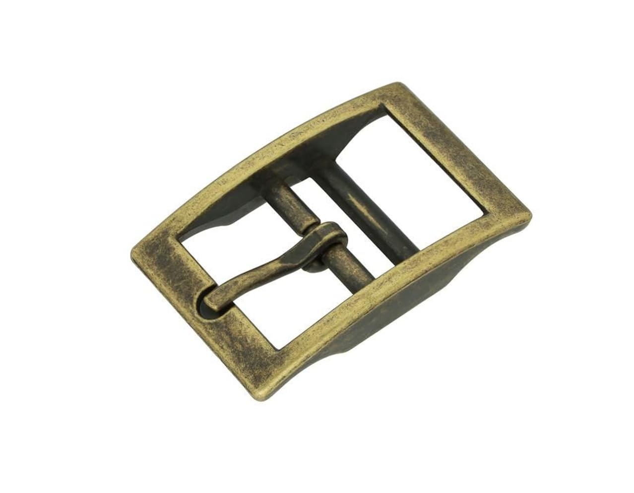 Hochwertige Lederriemen, 20mm breit, aus Büffelleder mit nickelfreier Doppelstegschnalle antik-Messingfarbig - 4er Pack (braun, 70)