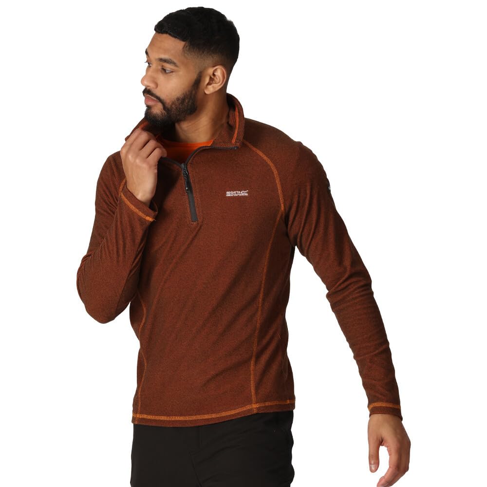 Regatta Men's Burnt Copper Montes Lightweight Half Zip Fleece