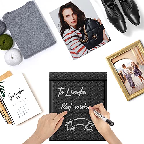 Metronic 40Pcs Bubble Mailers 10.5X16 ", Black Padded Envelopes, Strong Adhesion #5 Bubble Mailer Large Shipping Mailing Envelopes For Small Business,Books,Clothes, Makeup Supplies,Water Proof #TOP4