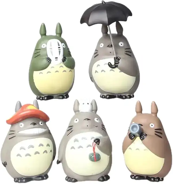 Figurine Totoro Collection - Statues PVC Studio Ghibli - 5 Pièces Anime Déco