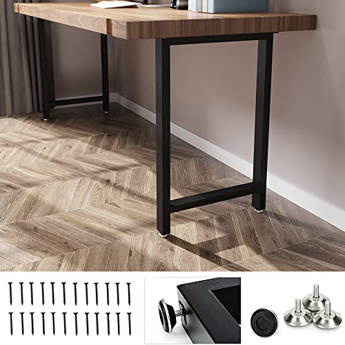 HOMEKAYT Industrial Table Leg Desk Legs Heavy Duty Furniture Legs for Coffee Or Computer Table Legs of 28 inch (Black)