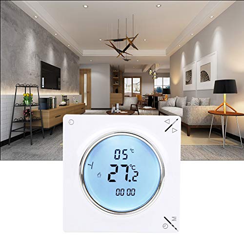 Termostato Programable LCD para Calefacción Eléctrica y Reacción Rápida, Adecuada para en el Hogar, Hotel, Oficina - Controlador de Temperatura
