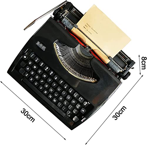 CNKL Traditional Old Fashioned Mechanical English Typewriter,1980 Classic Nostalgia Portable Retro Manual Typewriter, Normal Use Vintage Typewriter