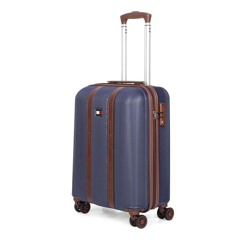 Image of TOMMY HILFIGER Medium Hard Luggage Graphite X - Navy | Check-in Trolley Bag with TSA Lock | 360 Spinner Double Wheels | Telescopic Handle | PC Shell Suitcase | 68.5cm | 86L Capacity