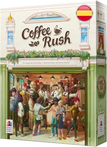 Korea Board Games | Coffee Rush | Juego de Mesa de Estrategia para Adultos y Familias | Conviértete en el Mejor Barista | A Partir de 8 Años | De 2 a 4 Jugadores | 30 Minutos por Partida | Español
