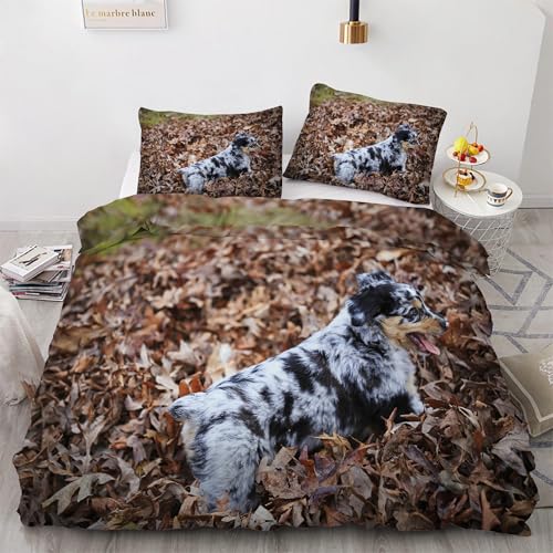 Housse de couette en microfibre douce zippée pour lit double 240 x 260